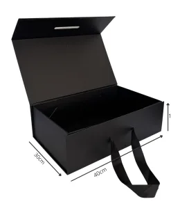 Caja Magnética 40x30x10 Negro Con Manilla