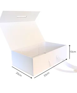 Caja Magnética 33x20x10 Blanco Con Manilla