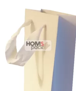 Alternative view of Bolsa De Papel Lujo "14X40X8" Blanca (1 Botella)