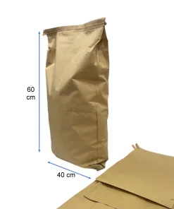Saco Carbón/Tierra 40x60 kraft. Capacidad 2,5 Kg (carbón). Imprimible
